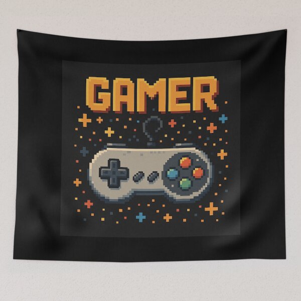 Item preview, Gamer Retro Pixel Art designed and sold by Wurdalaak.