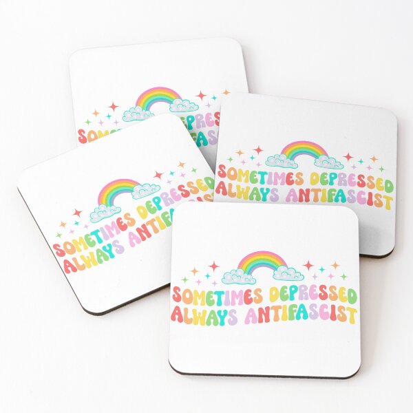 Item preview, Sometimes Depressed Always Antifascist designed and sold by HannahGewickey.