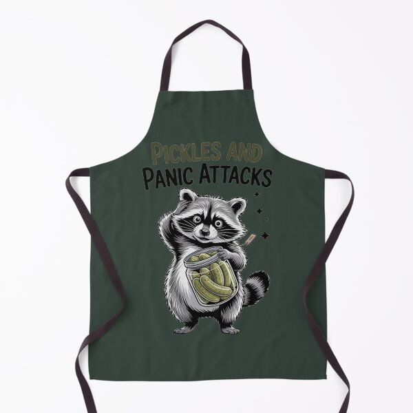 Item preview, Pickles and Panic Attacks Raccoon – Funny Mental Health Design designed and sold by Aredbox.