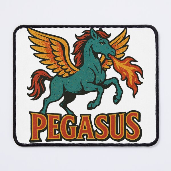 Item preview, Retro Winged Fire Pegasus designed and sold by JonelleTshirts.