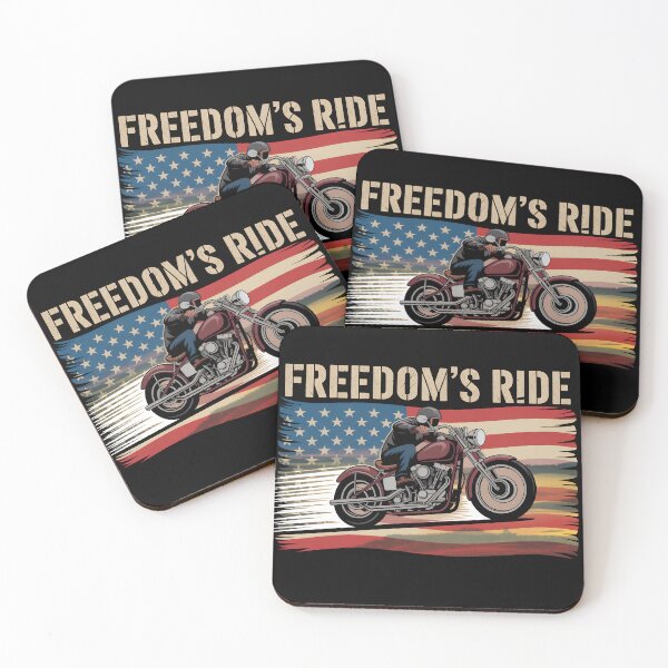 Item preview, Freedom’s RlDE – American Biker Flag Design designed and sold by Jack’s Shirts Craft.