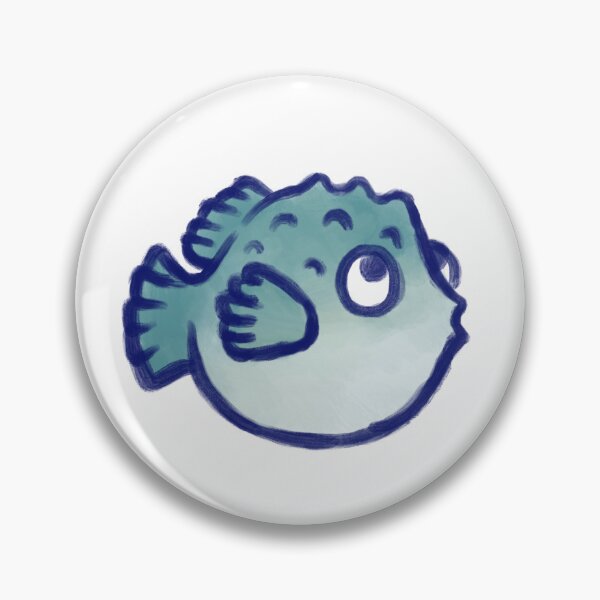 Item preview, Pierre the silly puffer fish designed and sold by rollypollyOllie.