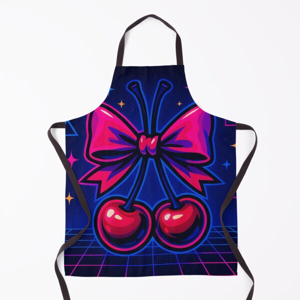 Item preview, Retro 80s Cherries With Pink Bow | Vaporwave Coquette Bow Design designed and sold by CapturedByeJ.