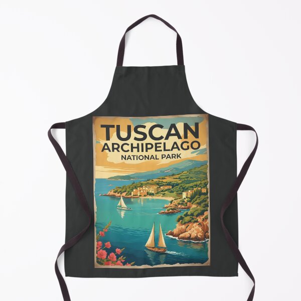 Item preview, A Vintage Illustration of Tuscan Archipelago National Park - Italy  designed and sold by GoodOldVintage.
