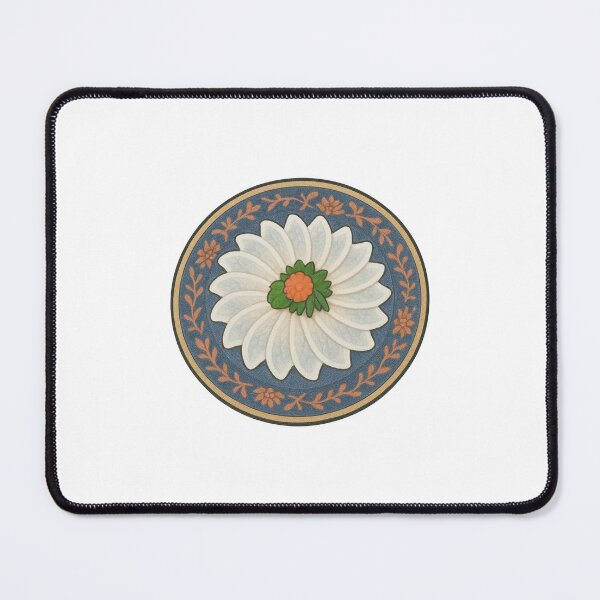 Item preview, Elegant Fugu Sashimi, Traditional Japanese Blowfish Art, Minimal Seafood Plate Design designed and sold by Vendeloc.