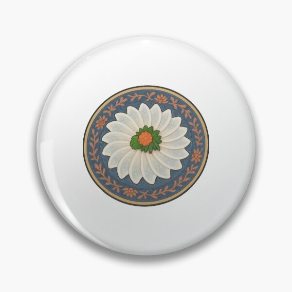Item preview, Elegant Fugu Sashimi, Traditional Japanese Blowfish Art, Minimal Seafood Plate Design designed and sold by Vendeloc.