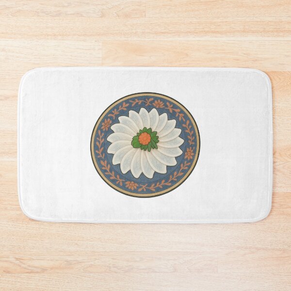 Item preview, Elegant Fugu Sashimi, Traditional Japanese Blowfish Art, Minimal Seafood Plate Design designed and sold by Vendeloc.