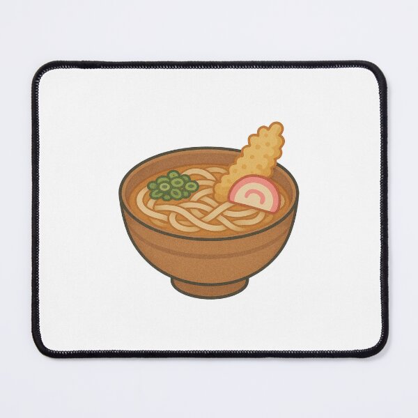 Item preview, Tempura Udon Noodle Bowl, Japanese Soup Food Art, Cozy Comfort Illustration designed and sold by Vendeloc.
