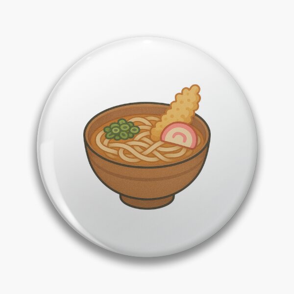Item preview, Tempura Udon Noodle Bowl, Japanese Soup Food Art, Cozy Comfort Illustration designed and sold by Vendeloc.