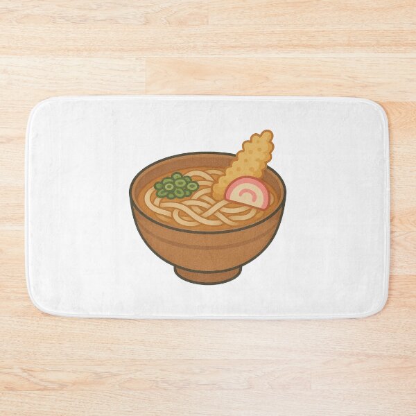 Item preview, Tempura Udon Noodle Bowl, Japanese Soup Food Art, Cozy Comfort Illustration designed and sold by Vendeloc.