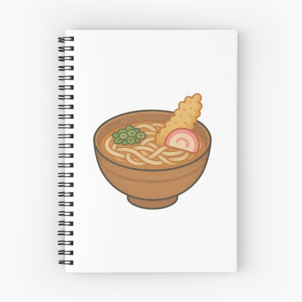 Item preview, Tempura Udon Noodle Bowl, Japanese Soup Food Art, Cozy Comfort Illustration designed and sold by Vendeloc.