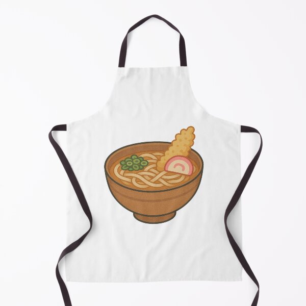 Item preview, Tempura Udon Noodle Bowl, Japanese Soup Food Art, Cozy Comfort Illustration designed and sold by Vendeloc.