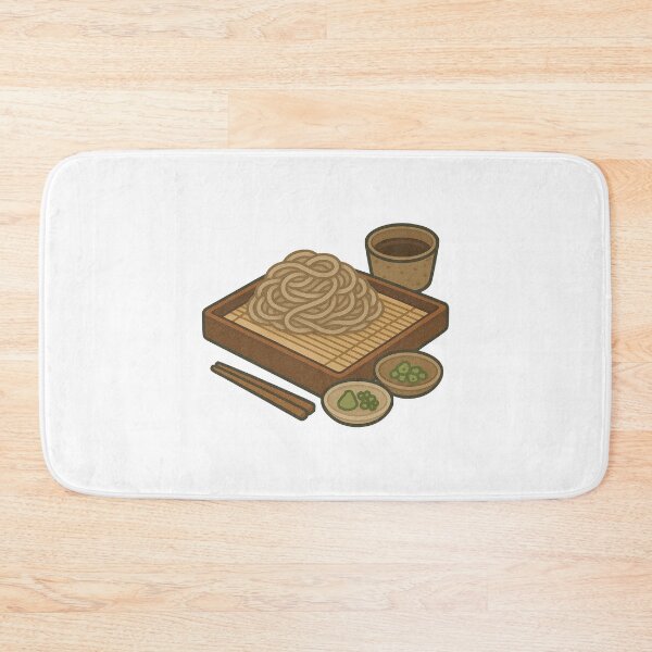 Item preview, Zaru Soba Cold Noodle, Traditional Japanese Summer Dish, Minimal Food Aesthetic Art designed and sold by Vendeloc.