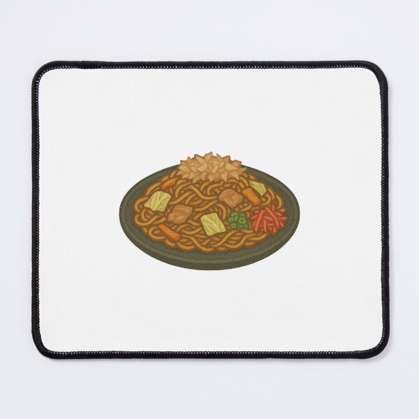 Item preview, Yakisoba Stir-Fried Noodles, Japanese Street Food Design, Colorful Noodle Plate Art designed and sold by Vendeloc.