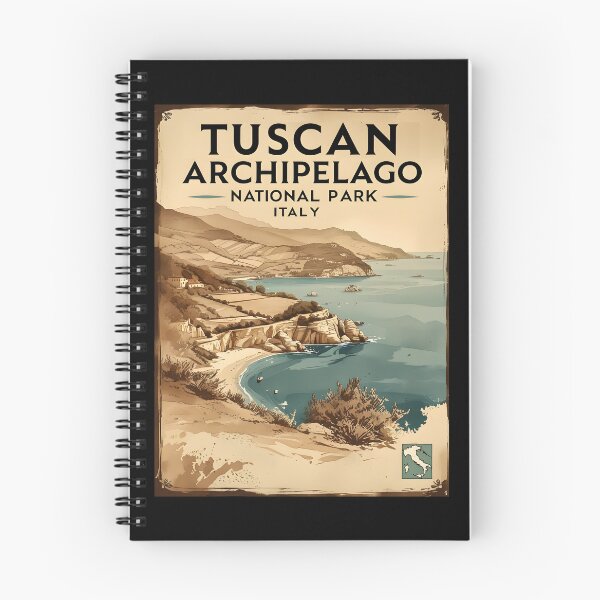 Item preview, A Vintage Illustration of Tuscan Archipelago National Park - Italy  designed and sold by GoodOldVintage.
