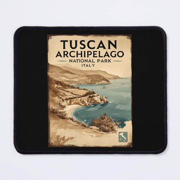 Item preview, A Vintage Illustration of Tuscan Archipelago National Park - Italy  designed and sold by GoodOldVintage.