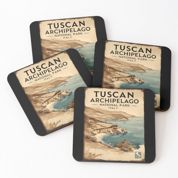 Item preview, A Vintage Illustration of Tuscan Archipelago National Park - Italy  designed and sold by GoodOldVintage.