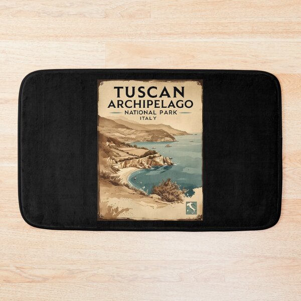 Item preview, A Vintage Illustration of Tuscan Archipelago National Park - Italy  designed and sold by GoodOldVintage.