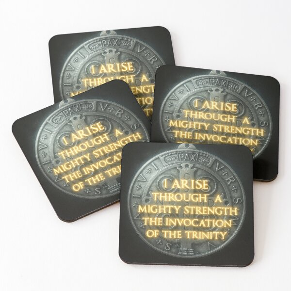 Item preview, Saint Benedict Medal – I Arise Through a Mighty Strength designed and sold by SaintGear.