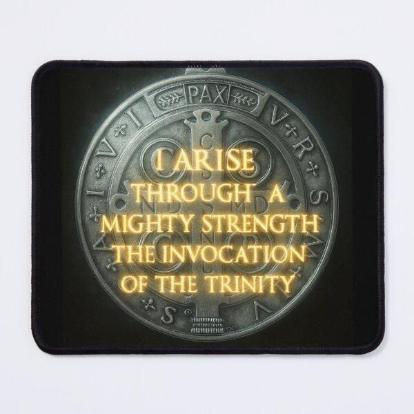 Item preview, Saint Benedict Medal – I Arise Through a Mighty Strength designed and sold by SaintGear.