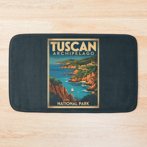 Item preview, A Vintage Illustration of Tuscan Archipelago National Park - Italy  designed and sold by GoodOldVintage.