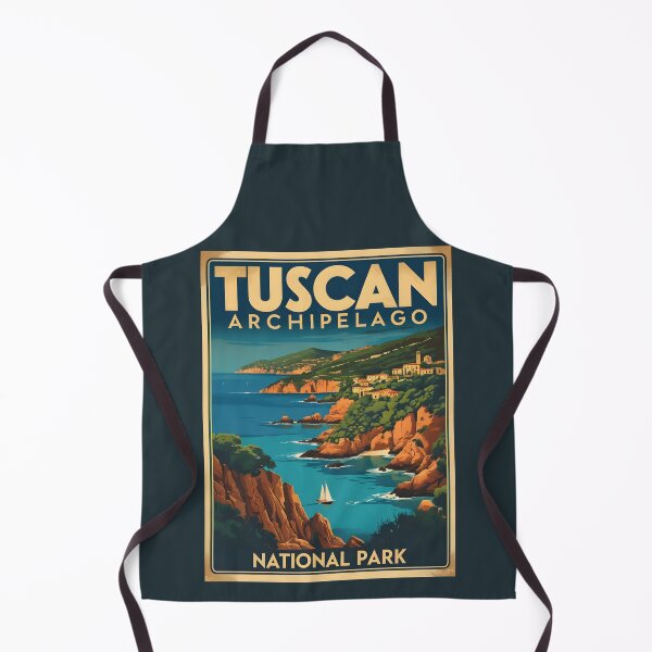 Item preview, A Vintage Illustration of Tuscan Archipelago National Park - Italy  designed and sold by GoodOldVintage.