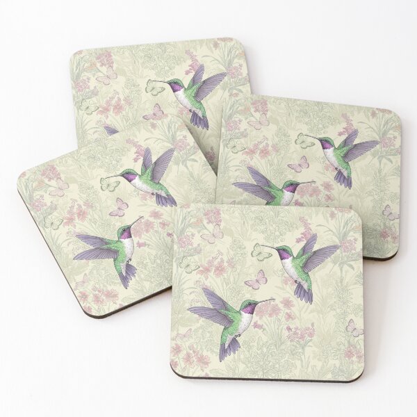 Item preview, Vintage Hummingbird Soft Garden Flight designed and sold by LyssasMindArt.