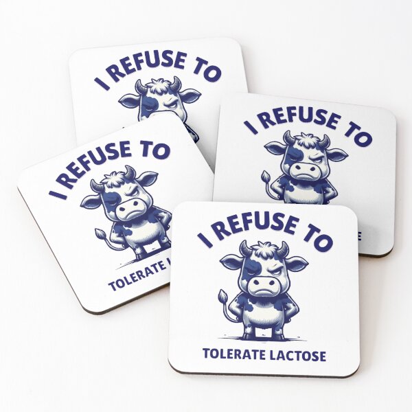 Item preview, I Refuse To Tolerate Lactose - Funny Lactose Intolerant Cow Design designed and sold by Colorful-Garden.