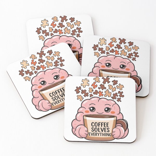 Item preview,  Brain Teaser- Coffee Lover's Delight: 'Coffee Solves Everything designed and sold by wellie-chic.