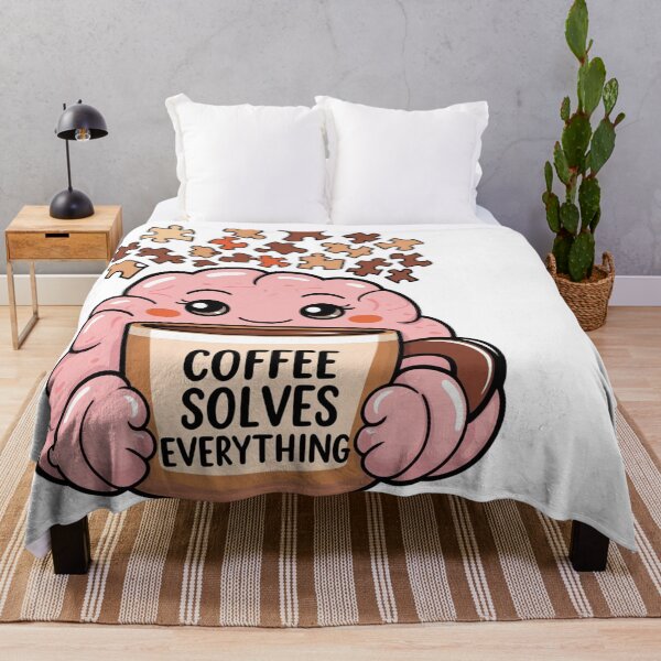 Item preview, Brain Teaser- Coffee Lover's Delight: 'Coffee Solves Everything designed and sold by wellie-chic.