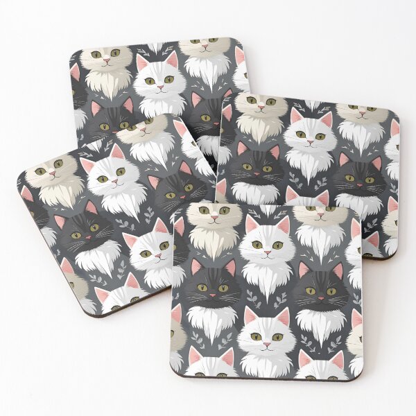 Item preview, White Cat Pattern designed and sold by PatronesKawai.