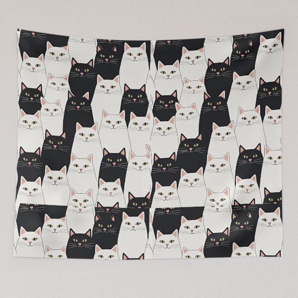 Item preview, White Cat Pattern designed and sold by PatronesKawai.