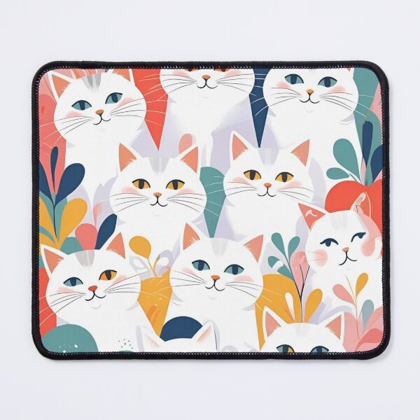 Item preview, White Cat Pattern designed and sold by PatronesKawai.