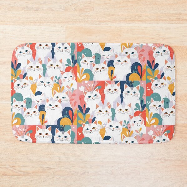 Item preview, White Cat Pattern designed and sold by PatronesKawai.