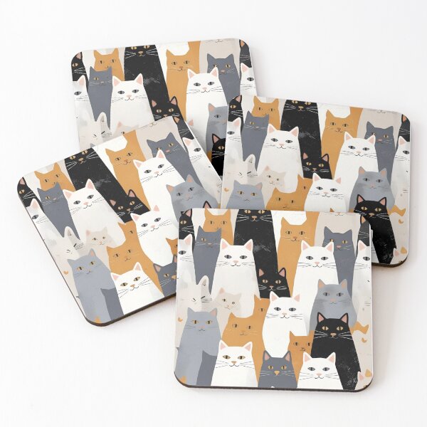 Item preview, White Cat Pattern designed and sold by PatronesKawai.
