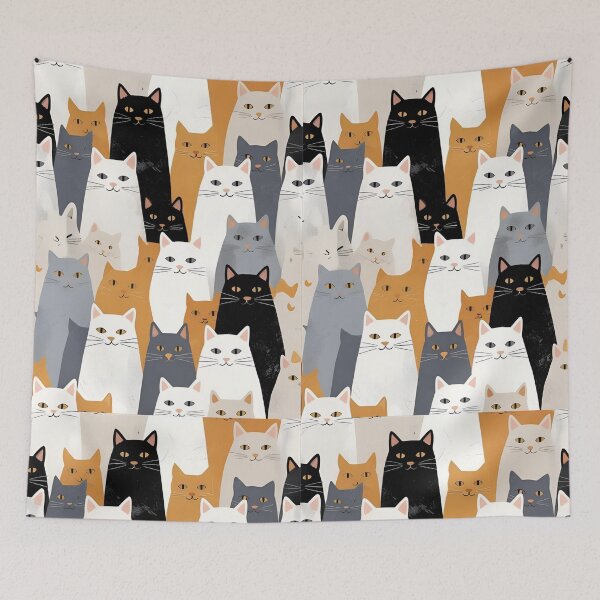 Item preview, White Cat Pattern designed and sold by PatronesKawai.