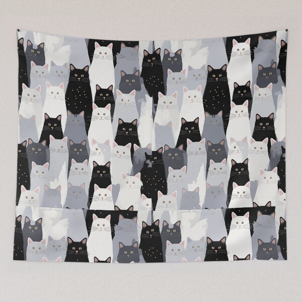 Aperçu de l'œuvre Motif chat tricolore créée et vendue par PatronesKawai.