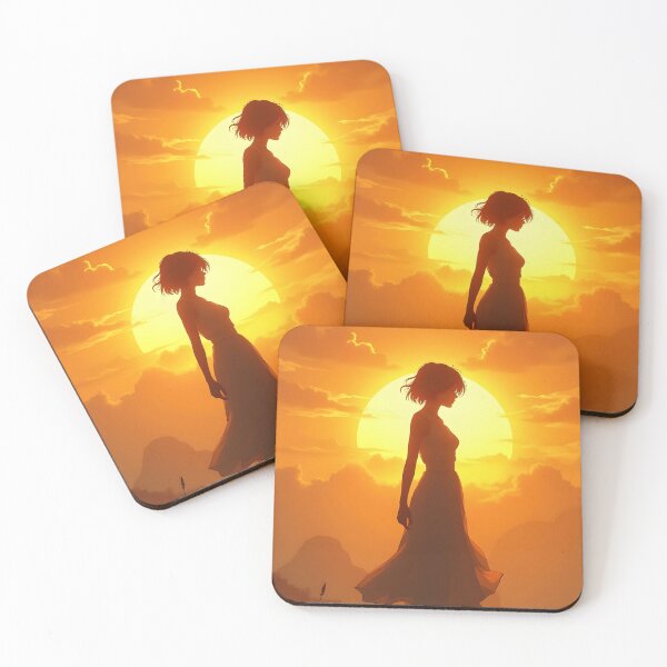 Item preview, Golden Sunset Serenity Woman designed and sold by ShadowAndSlate.