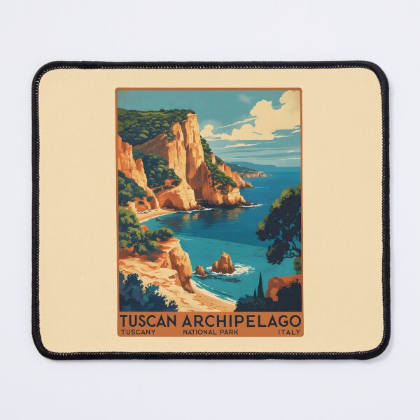 Item preview, A Vintage Illustration of Tuscan Archipelago National Park - Italy  designed and sold by GoodOldVintage.