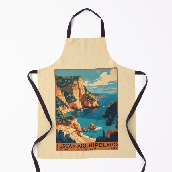 Item preview, A Vintage Illustration of Tuscan Archipelago National Park - Italy  designed and sold by GoodOldVintage.