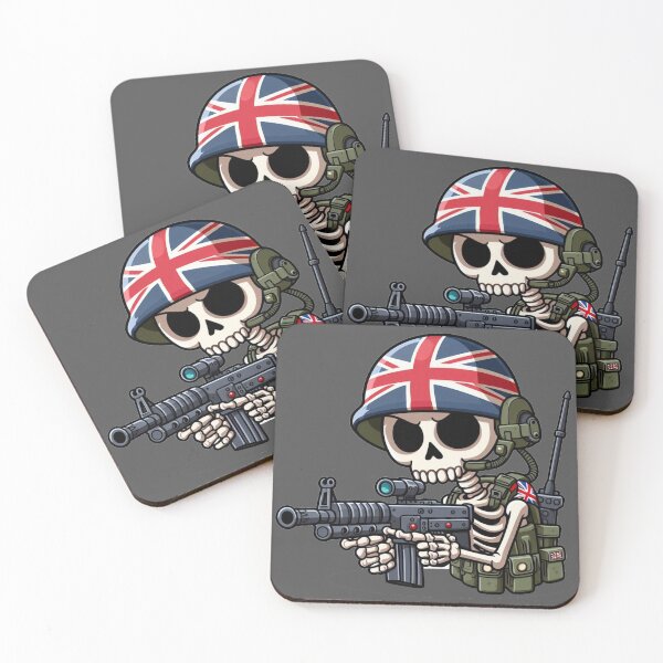 Item preview, Funny Union Jack Military Skeleton designed and sold by Toricreatess.
