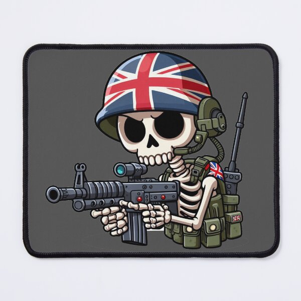 Item preview, Funny Union Jack Military Skeleton designed and sold by Toricreatess.