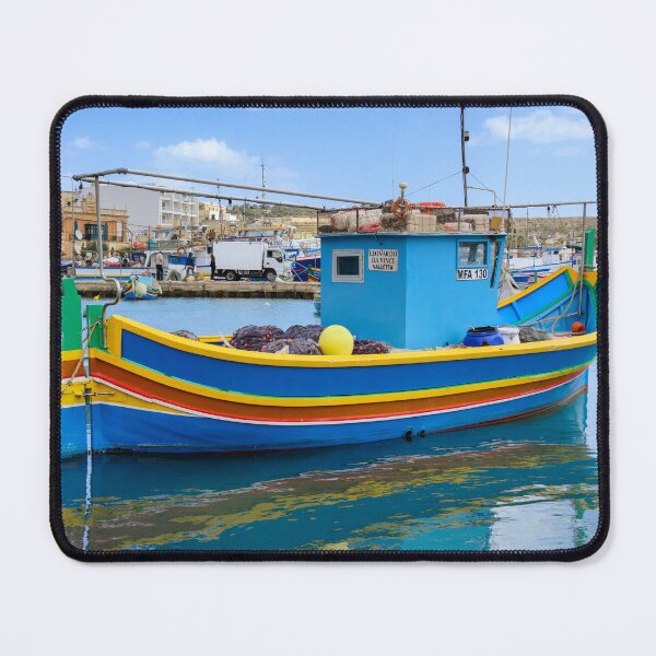 Item preview, Traditional Fishing Boat in Marsaxlokk designed and sold by Kasia Design.