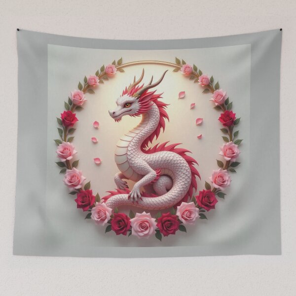 Item preview, Beautiful Dragon With Flowers designed and sold by Planetporridge.