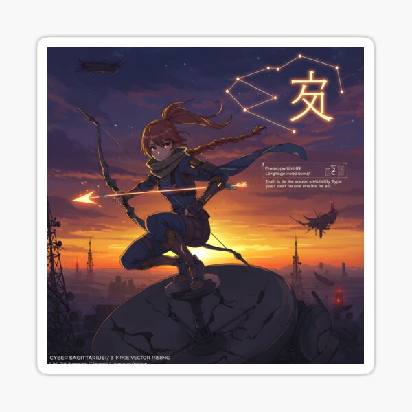Item preview, Cyberpunk Archer: Horizont im Morgengrauen designed and sold by AnimeZodiac.