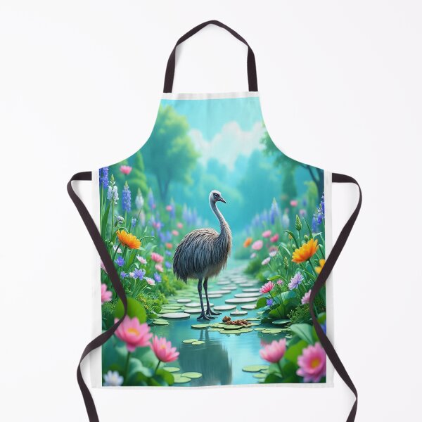 Item preview, Cool Blue Garden Collection with Adorable Emu designed and sold by Dailywalker22.