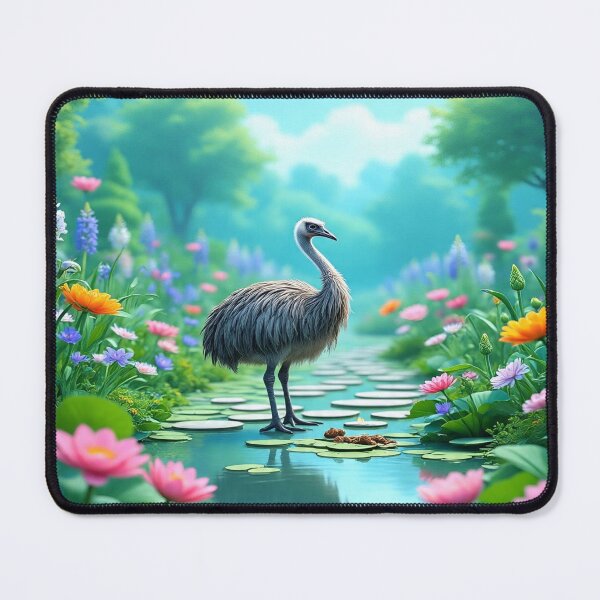 Item preview, Cool Blue Garden Collection with Adorable Emu designed and sold by Dailywalker22.