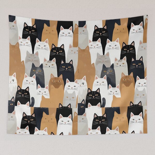 Aperçu de l'œuvre Motif chat tricolore créée et vendue par PatronesKawai.
