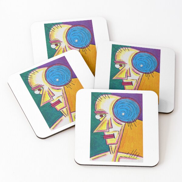 Item preview, Cubist Expressionism Drawing Series 2 self-drawn heads designed and sold by Visethic.