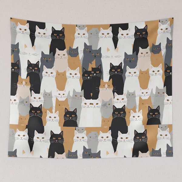Aperçu de l'œuvre Motif chat tricolore créée et vendue par PatronesKawai.